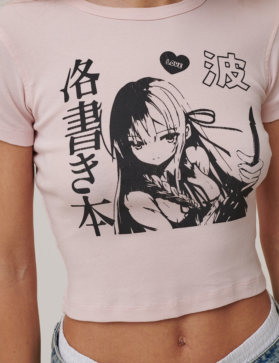 T-shirt stampa manga