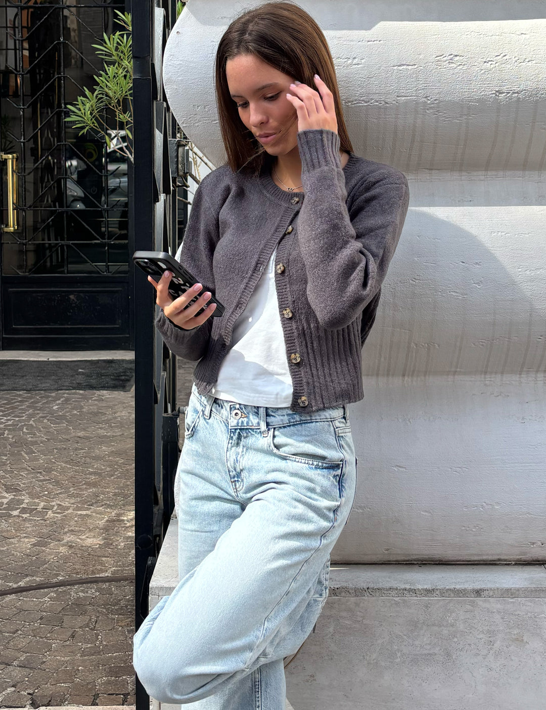 Cardigan con bottoni