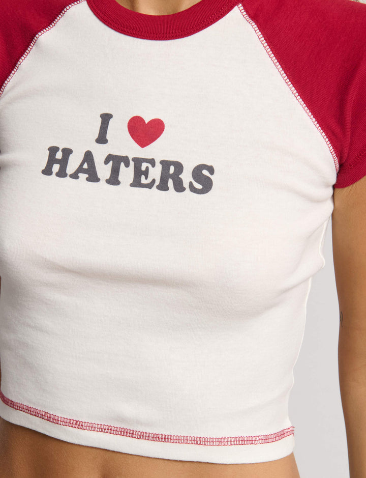 Tshirt manica bicolor stampata