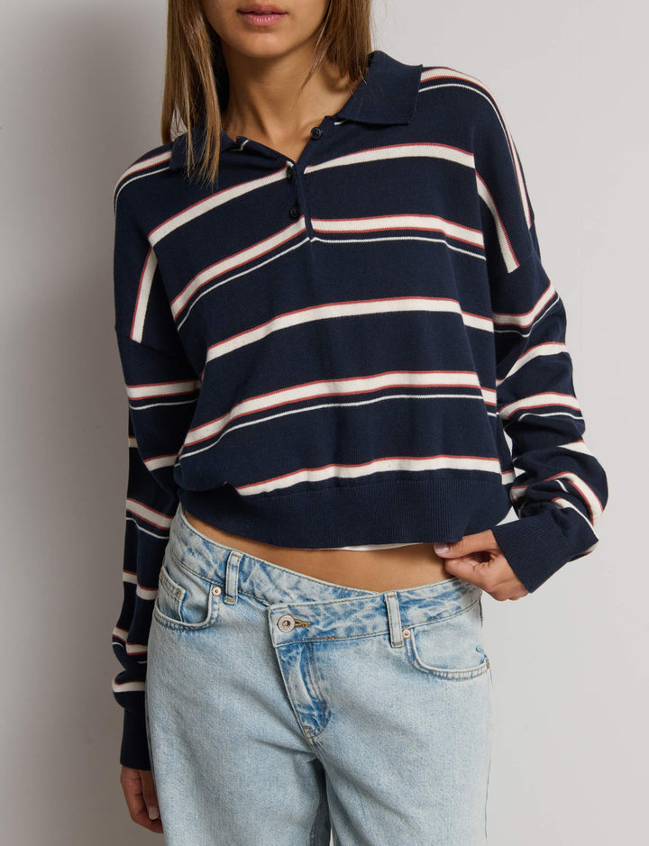 Polo in maglia a righe