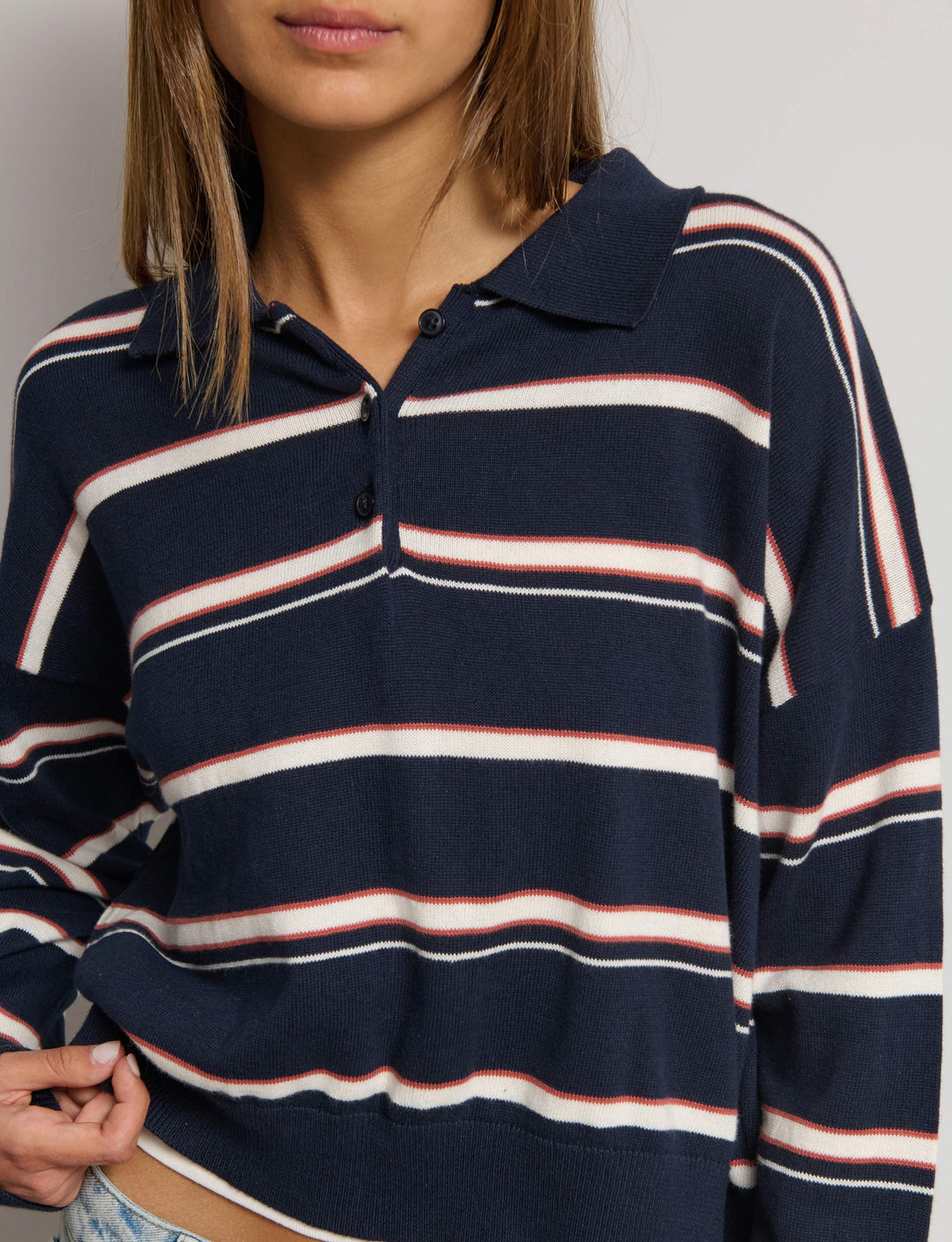 Polo in maglia a righe