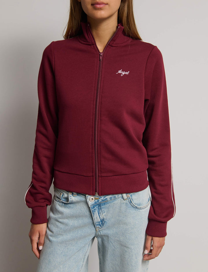 Felpa collo alto con ricamo