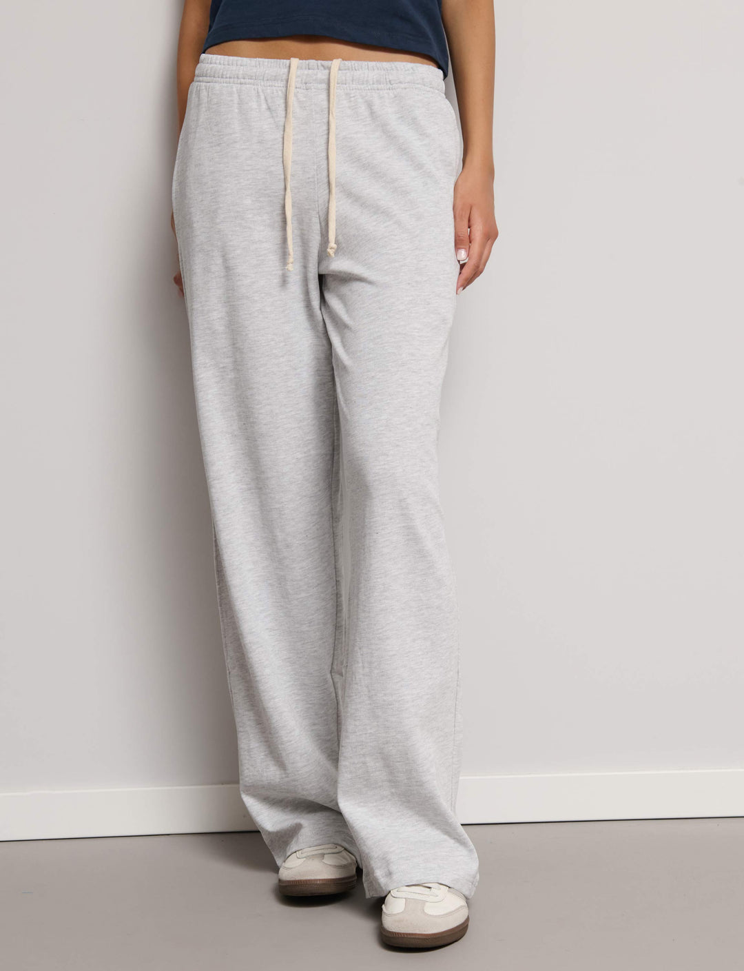 Pantalone grigio tuta wide