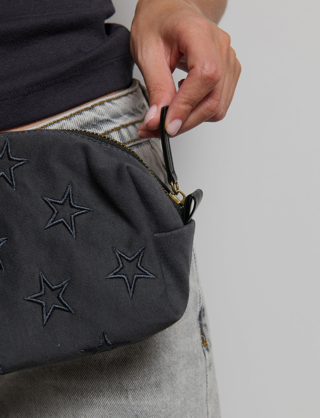 Astuccio in felpa con stelle