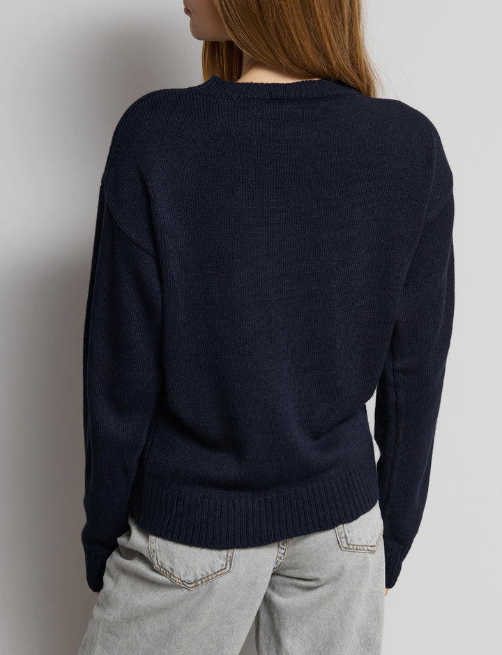 Maglione intarsio numero bandiera