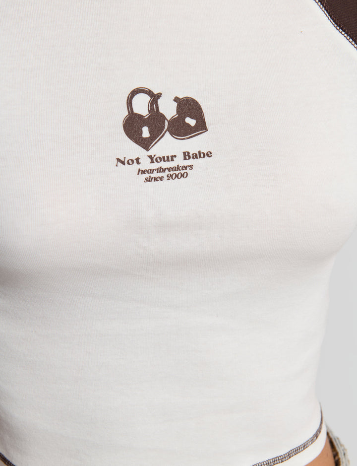 Tshirt manica bicolor stampata