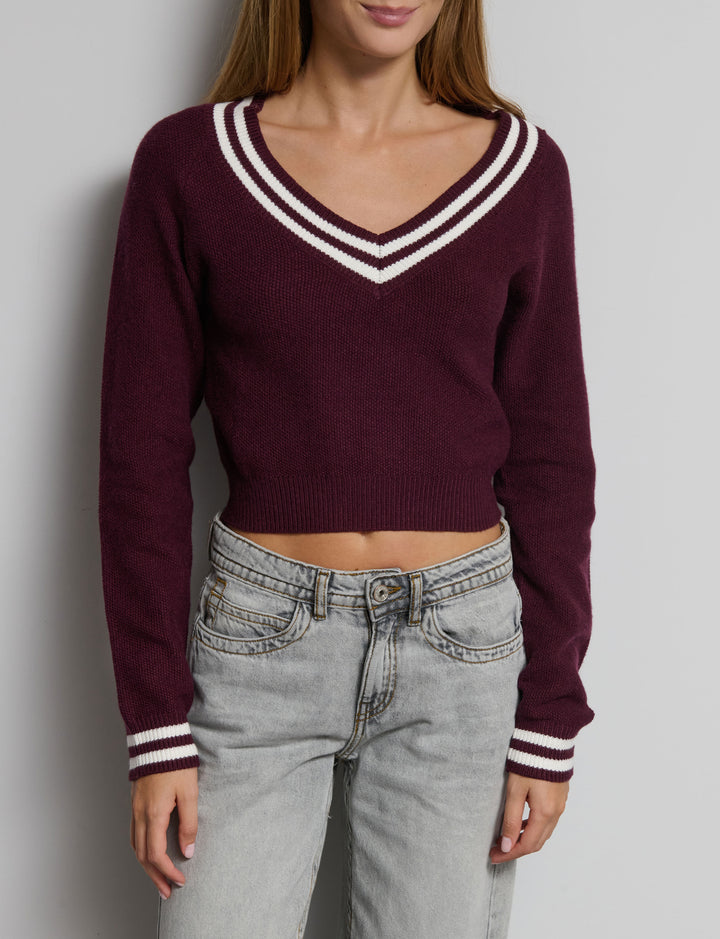 Maglione college scollo a V