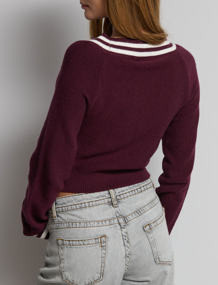 Maglione college scollo a V