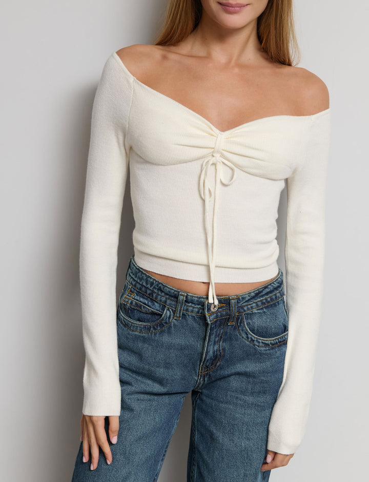 Maglia manica lunga con fiocco