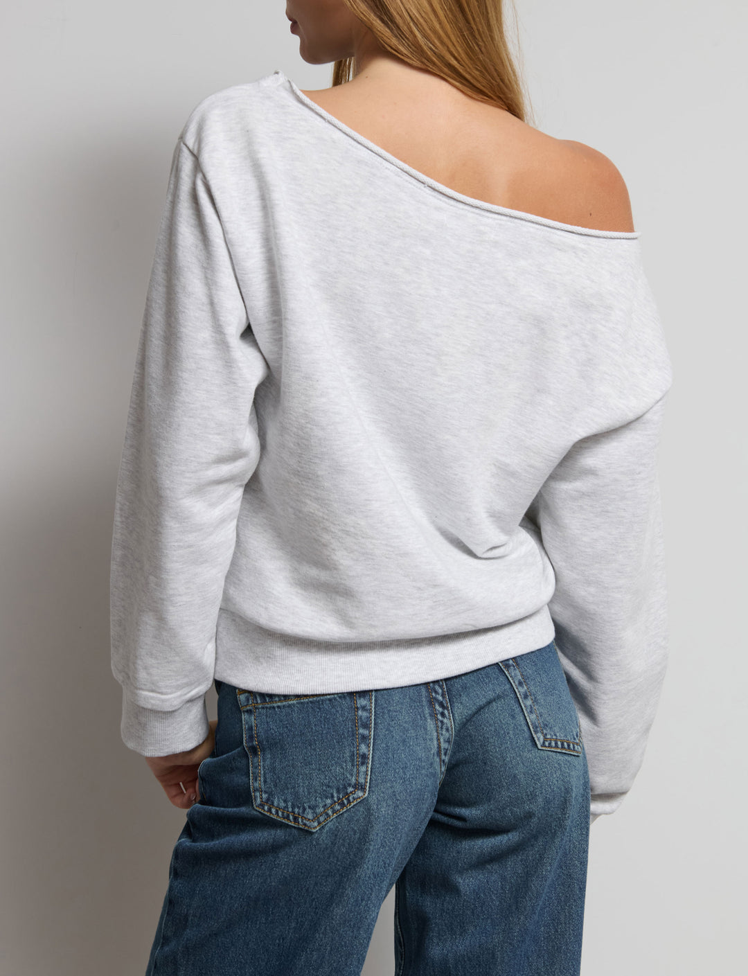 Felpa offshoulder con stampa