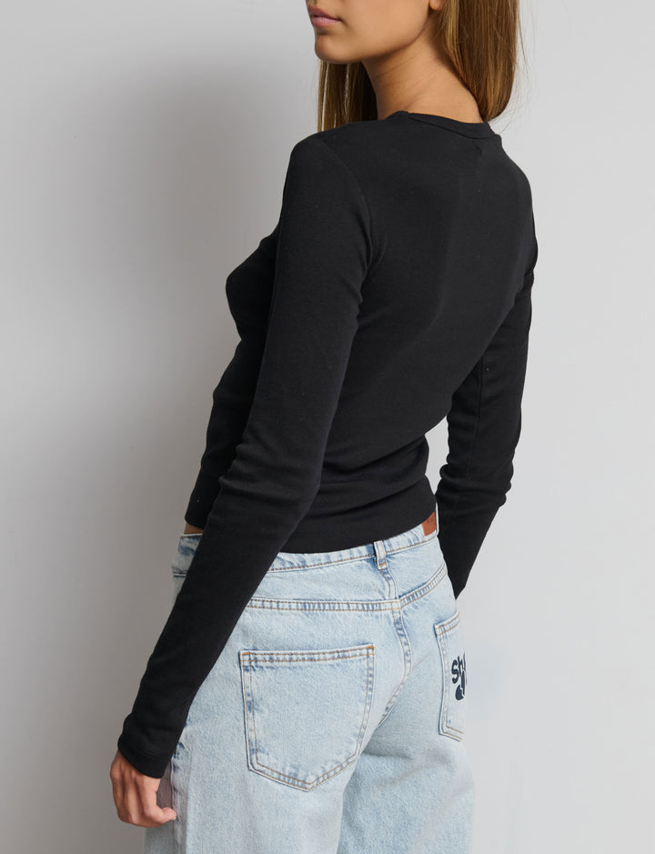 T-shirt basic maniche lunghe