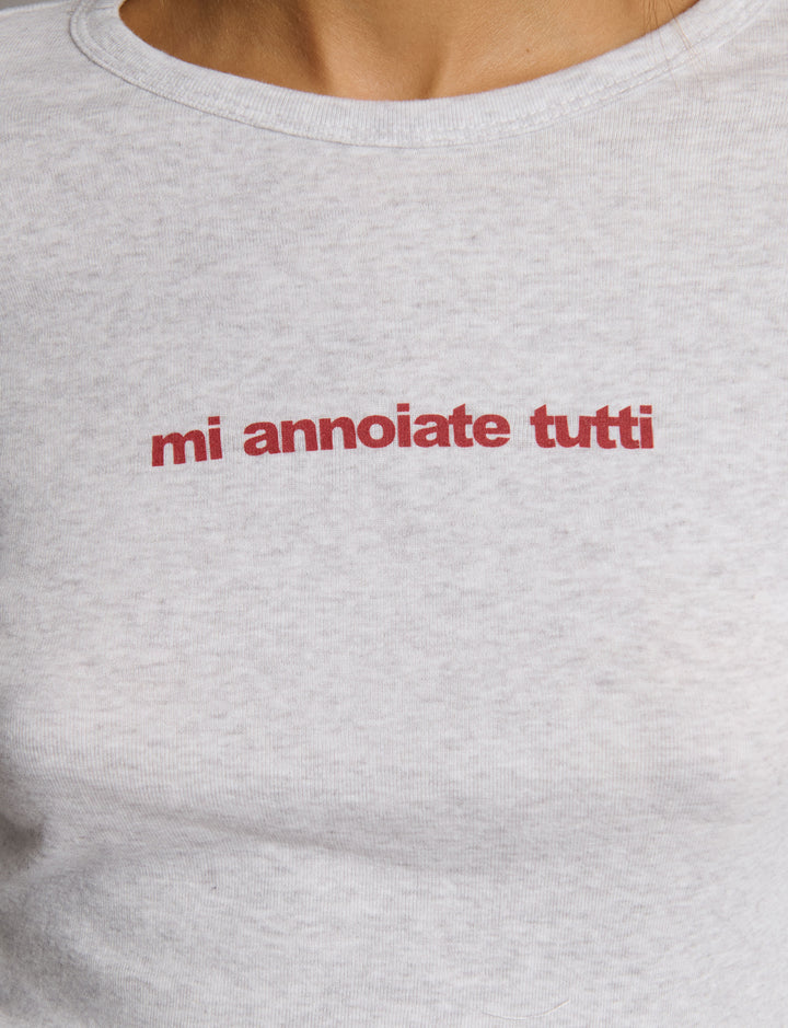 T-shirt manica lunga stampata