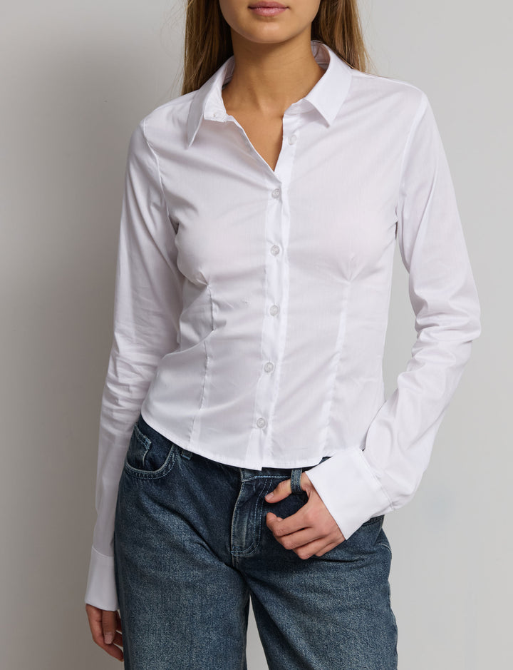 Camicetta slim fit in cotone