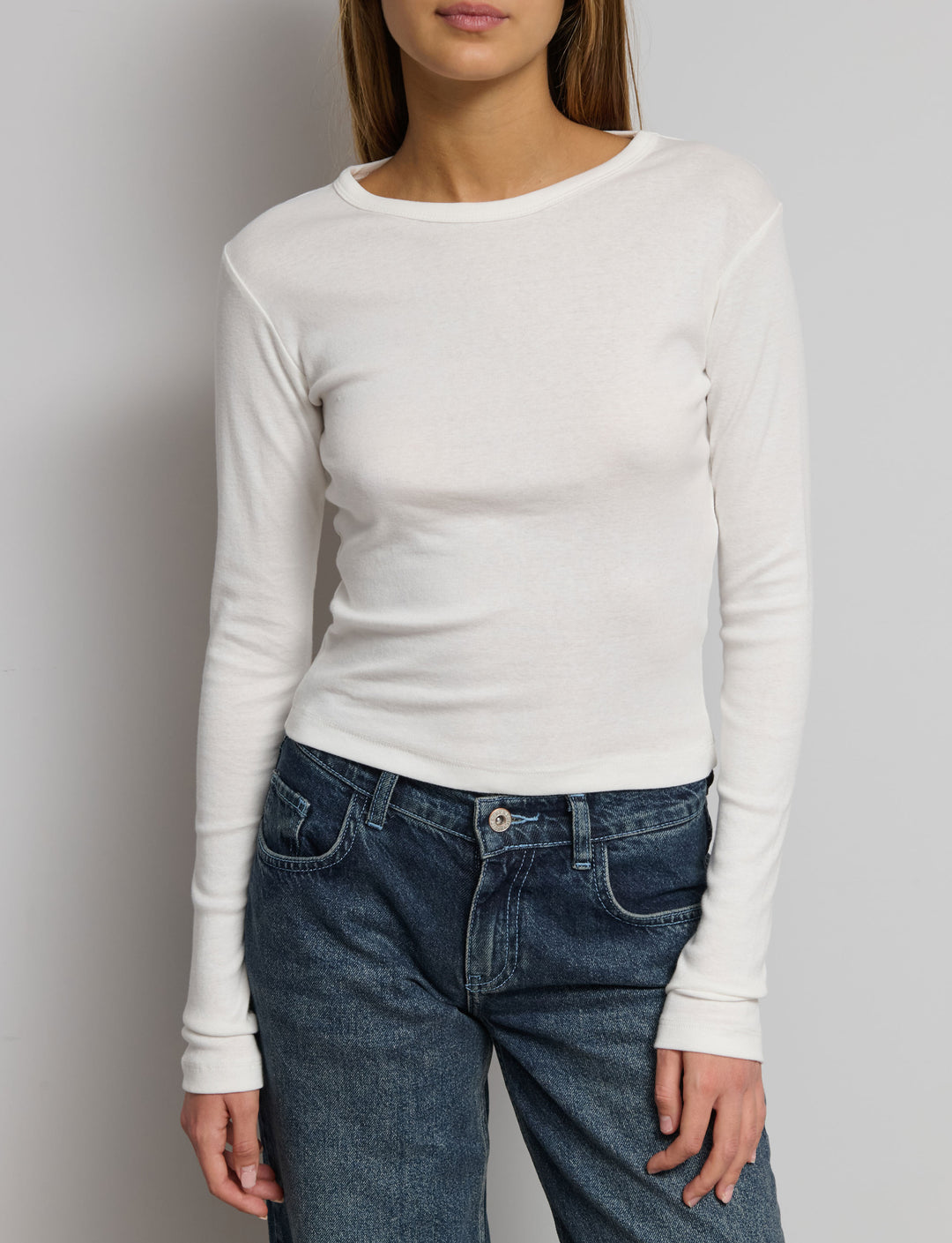 T-shirt basic maniche lunghe