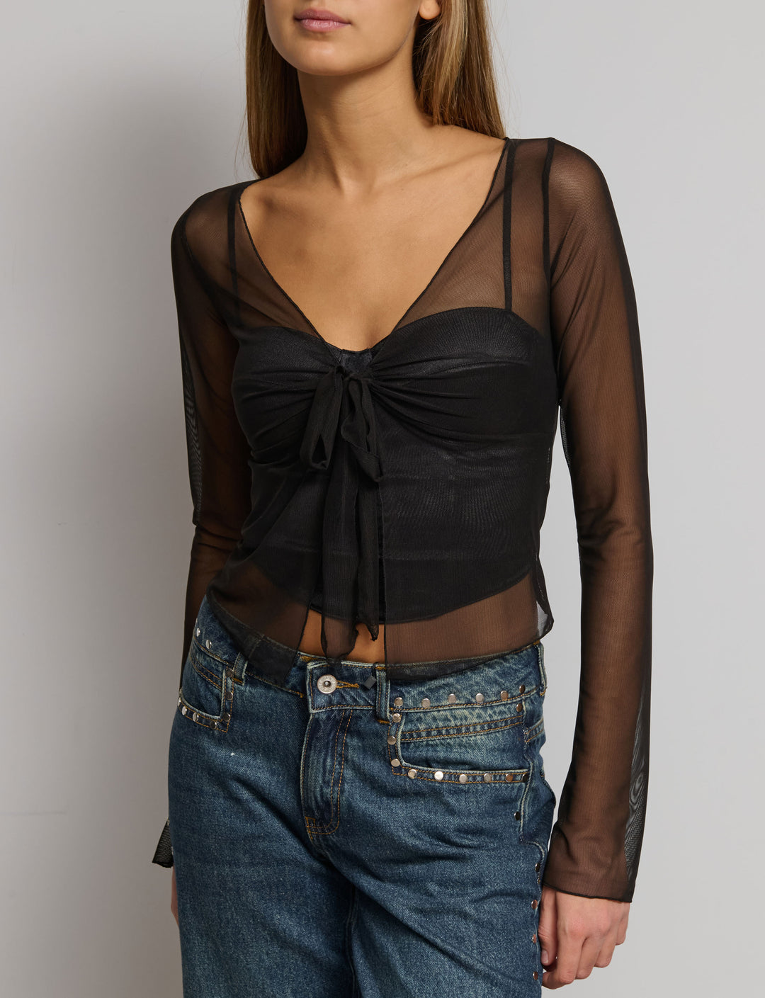 Top coprispalle in rete