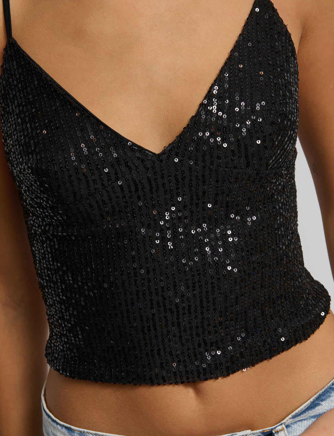 Top bralette in paillettes