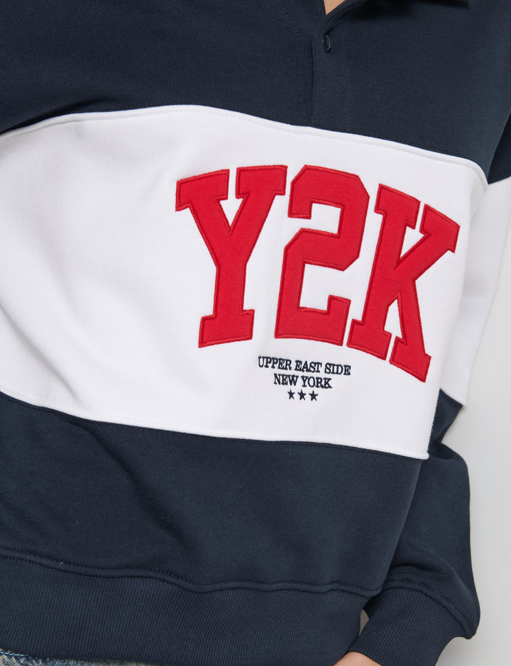 Felpa polo con ricamo