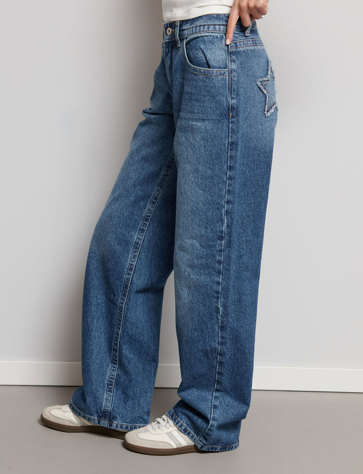 Jeans barrel con stelle