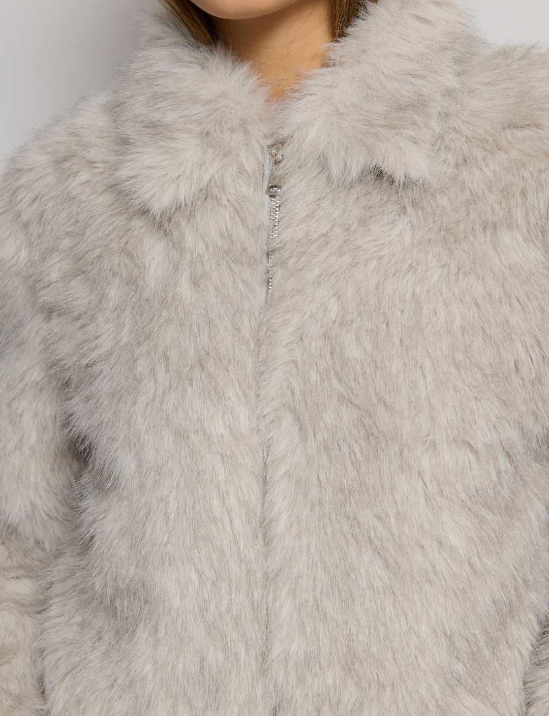 Giacca effetto pelliccia