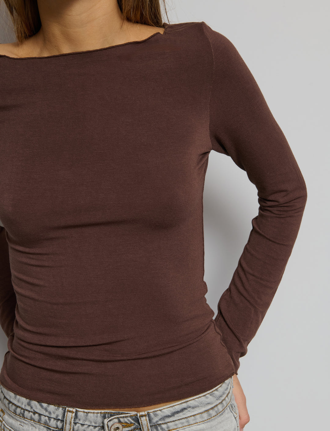 Maglietta aderente manica lunga