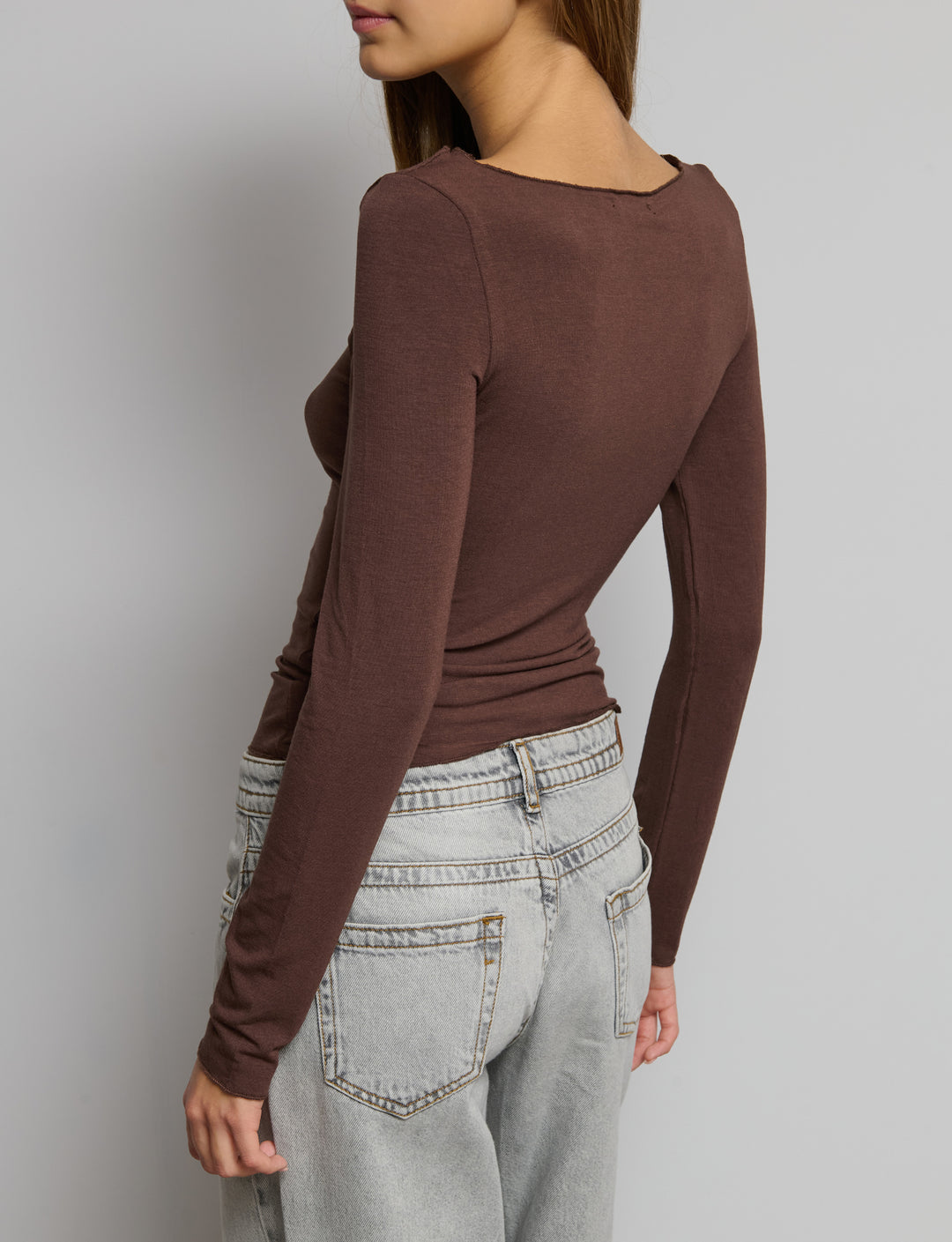 Maglietta aderente manica lunga