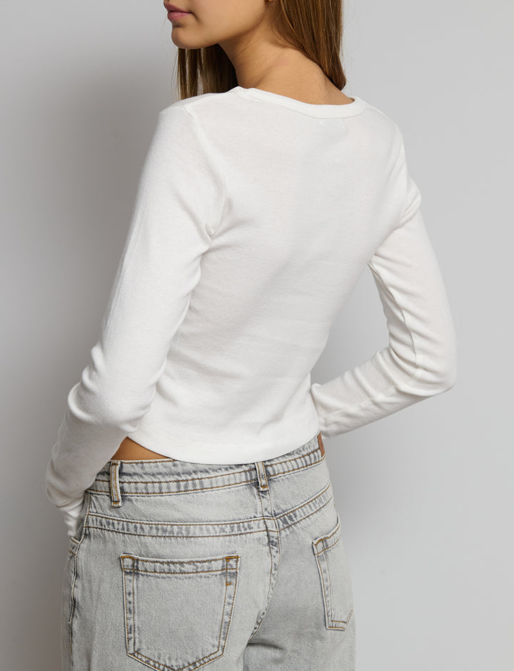 T-shirt manica lunga stampata