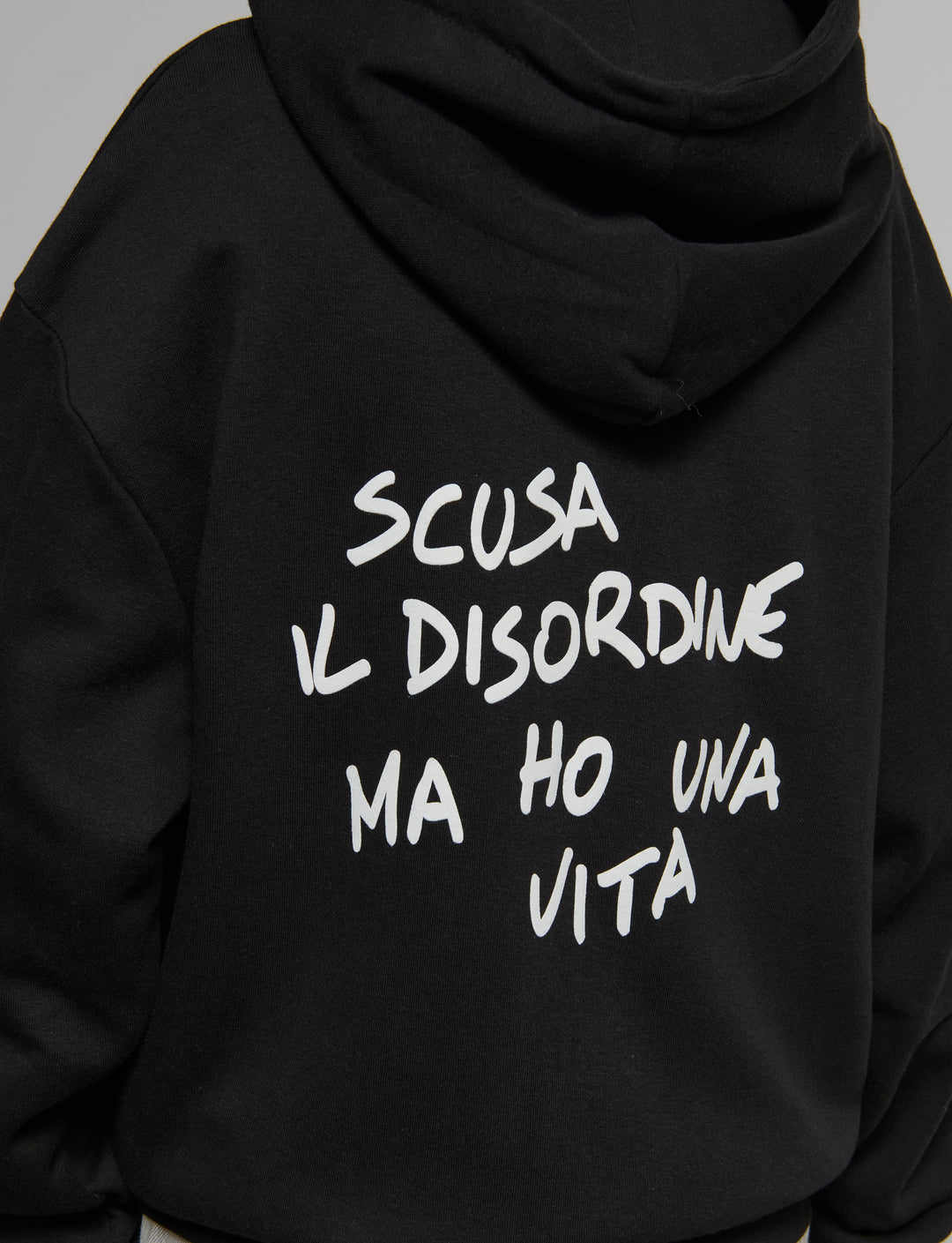 Felpa stampata oversize con zip