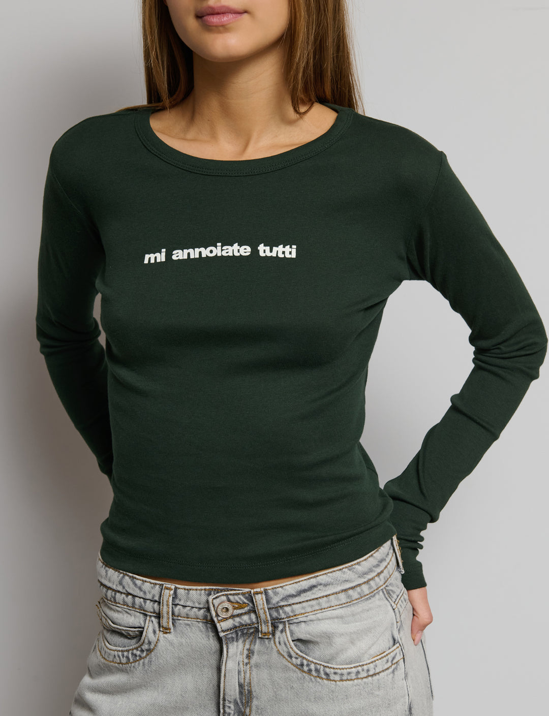 T-shirt manica lunga stampata