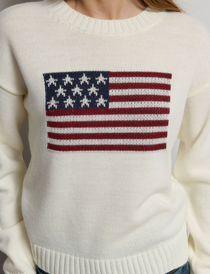 Maglione intarsio bandiera