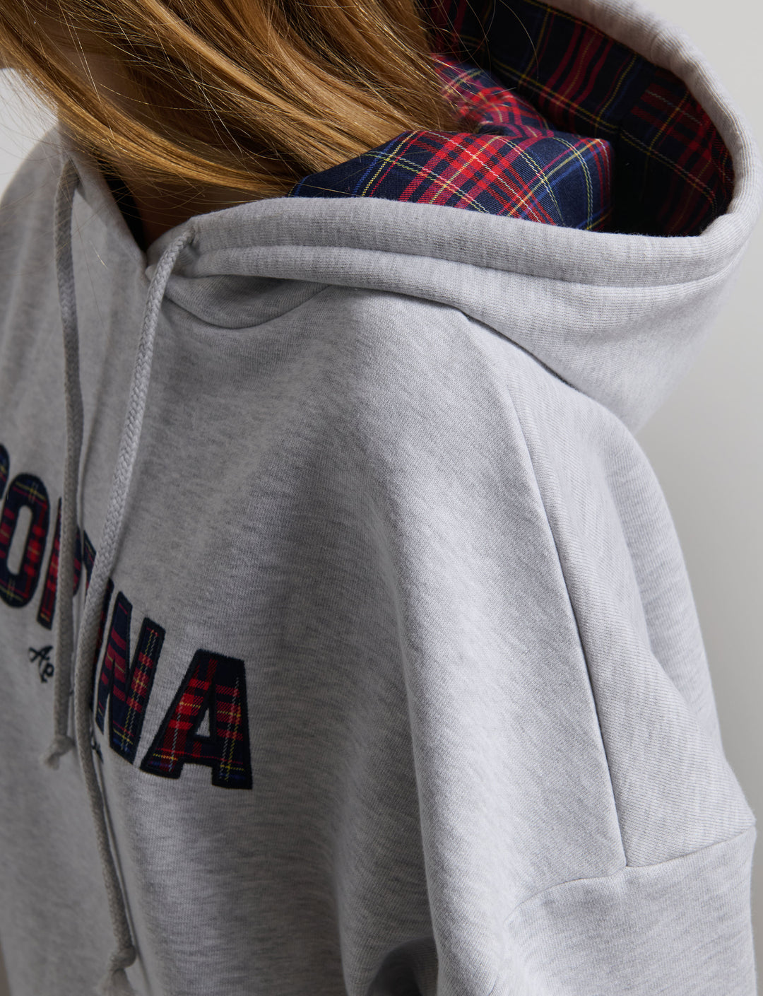 Felpa scritta tartan