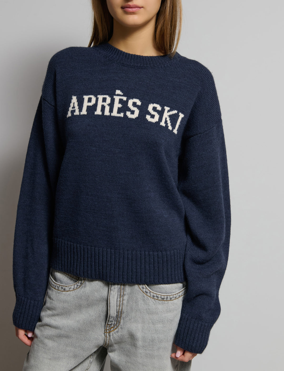 Maglione intarsio scritta