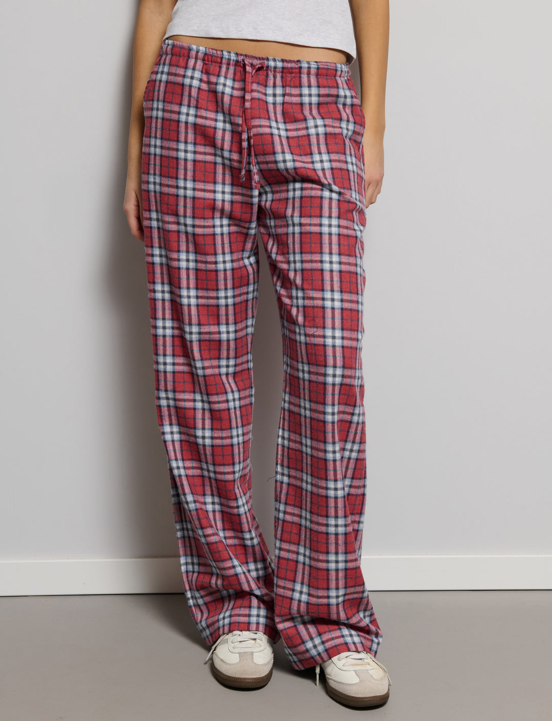 Pantalone a quadri con couluisse