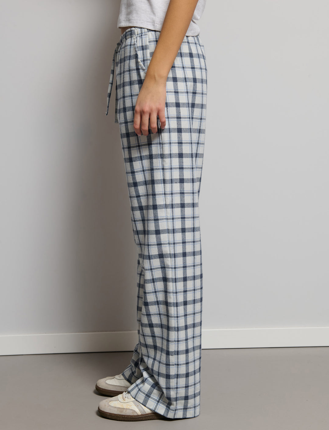 Pantalone a quadri con couluisse