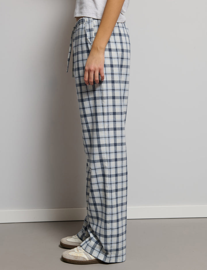 Pantalone a quadri con couluisse