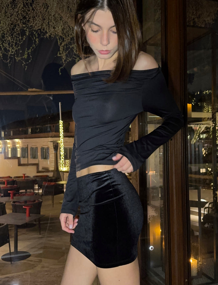 Gonna a tubino in ciniglia