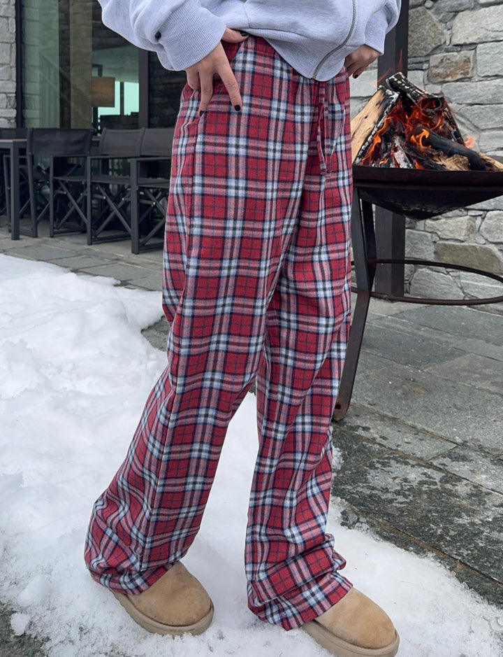 Pantalone a quadri con couluisse