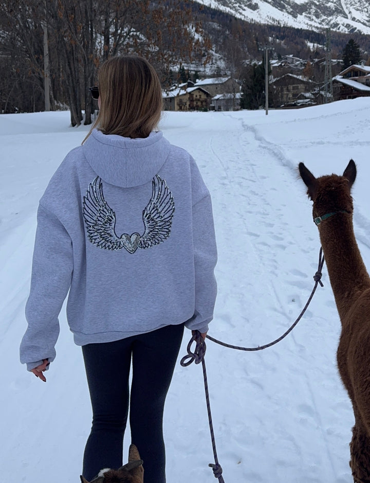 Felpa ali paillettes