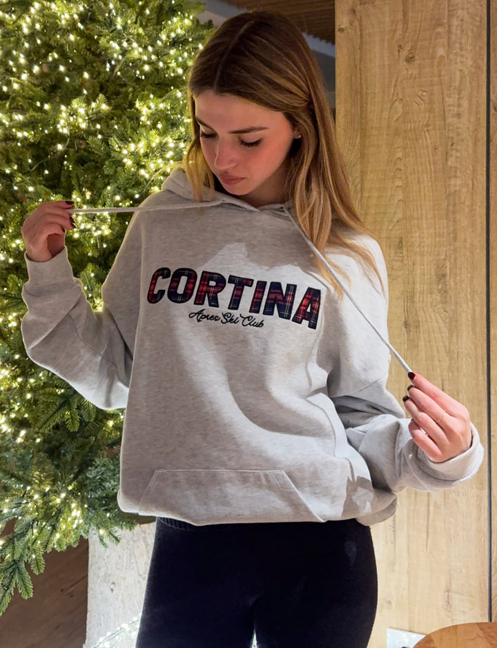 Felpa scritta tartan