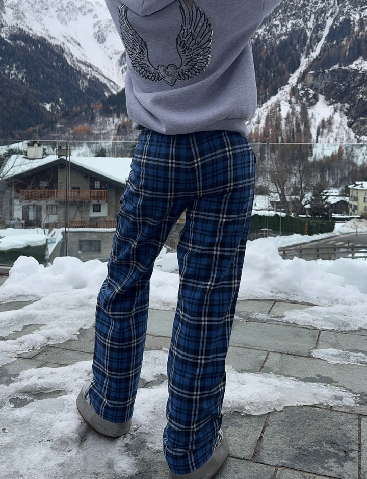 Pantalone a quadri con couluisse