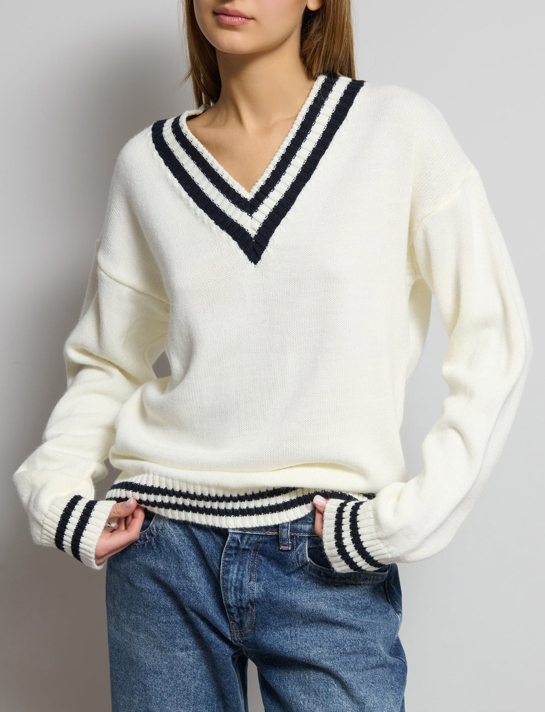 Maglione college scollo a V