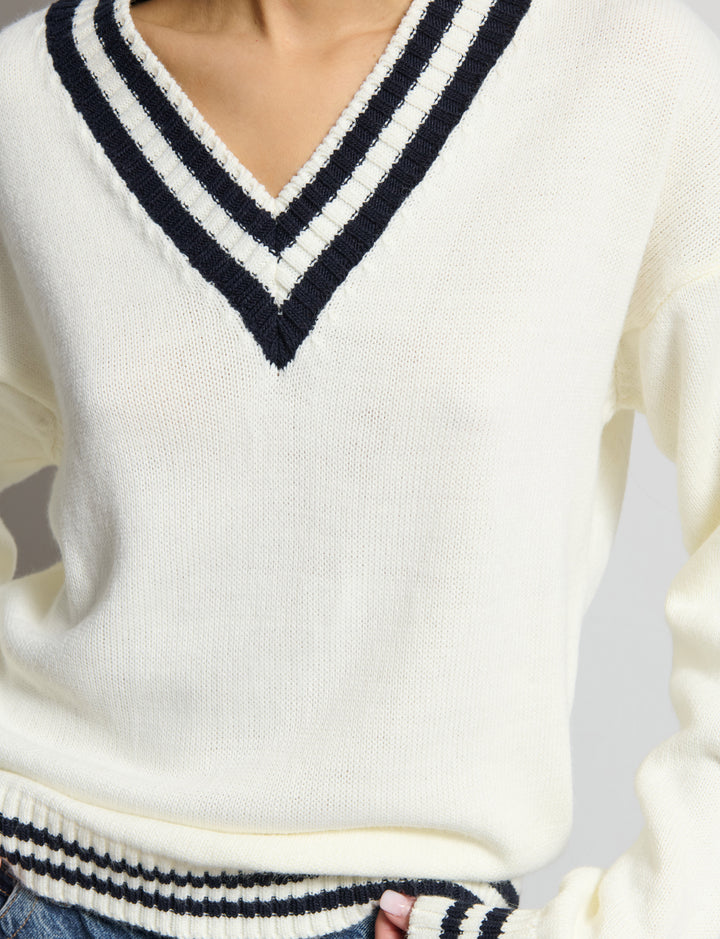 Maglione college scollo a V