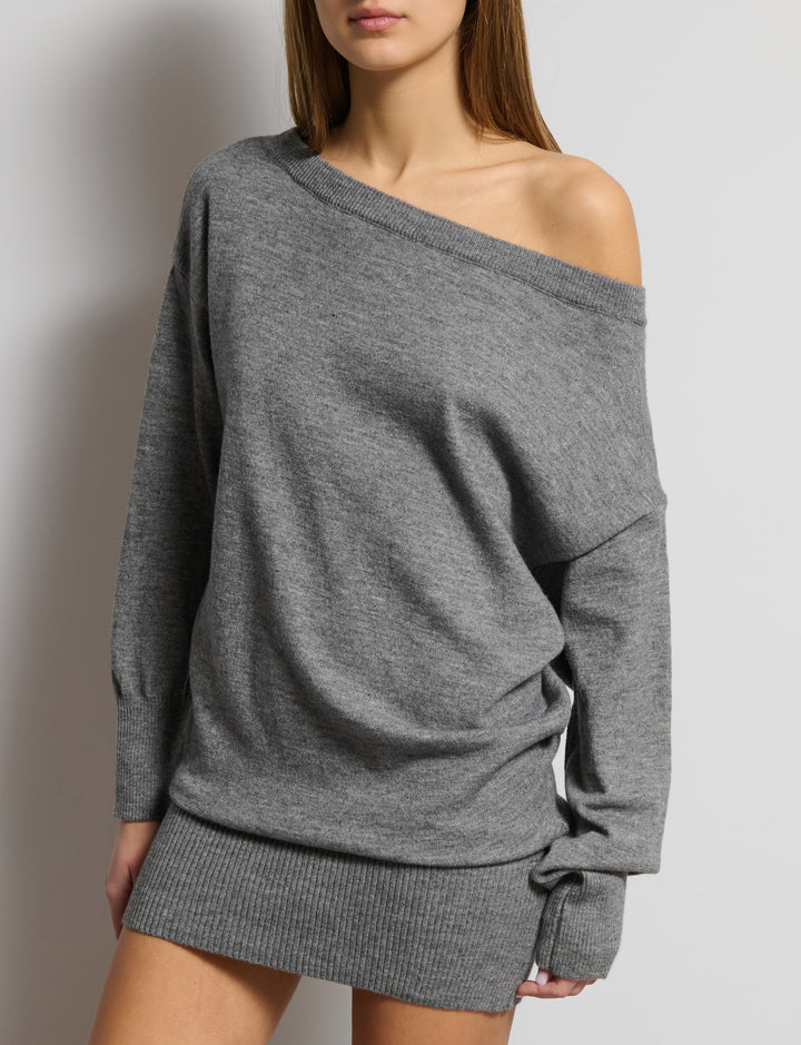 Abito in maglia off-shoulder