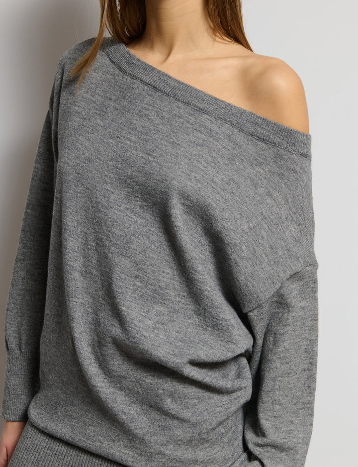 Abito in maglia off-shoulder