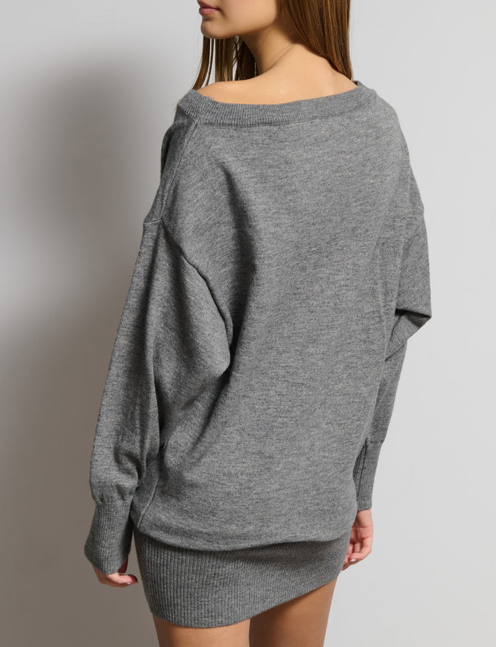 Abito in maglia off-shoulder