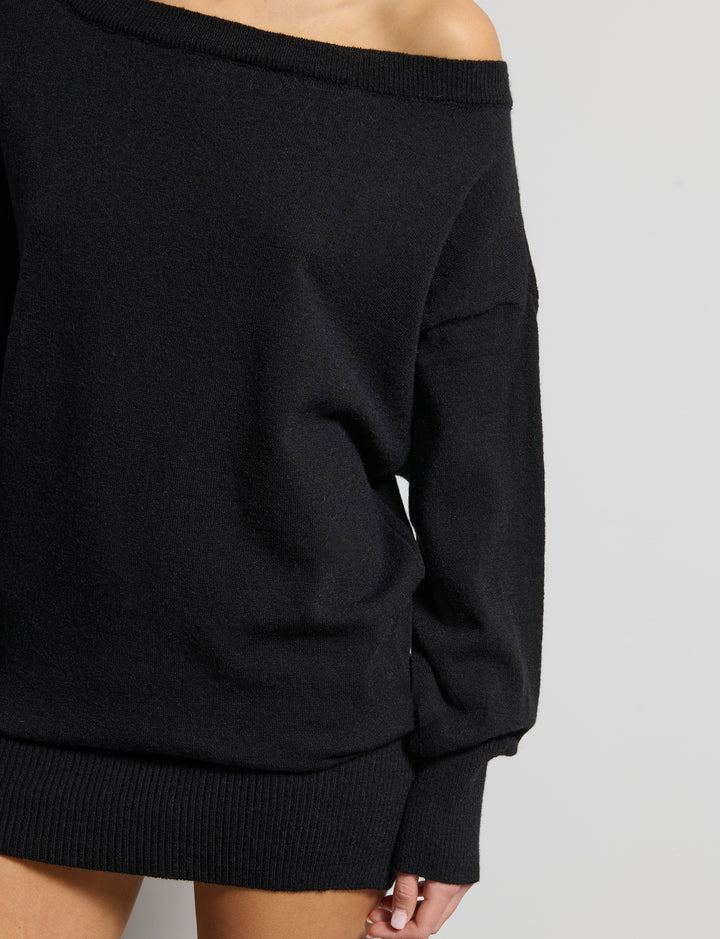 Abito in maglia off-shoulder