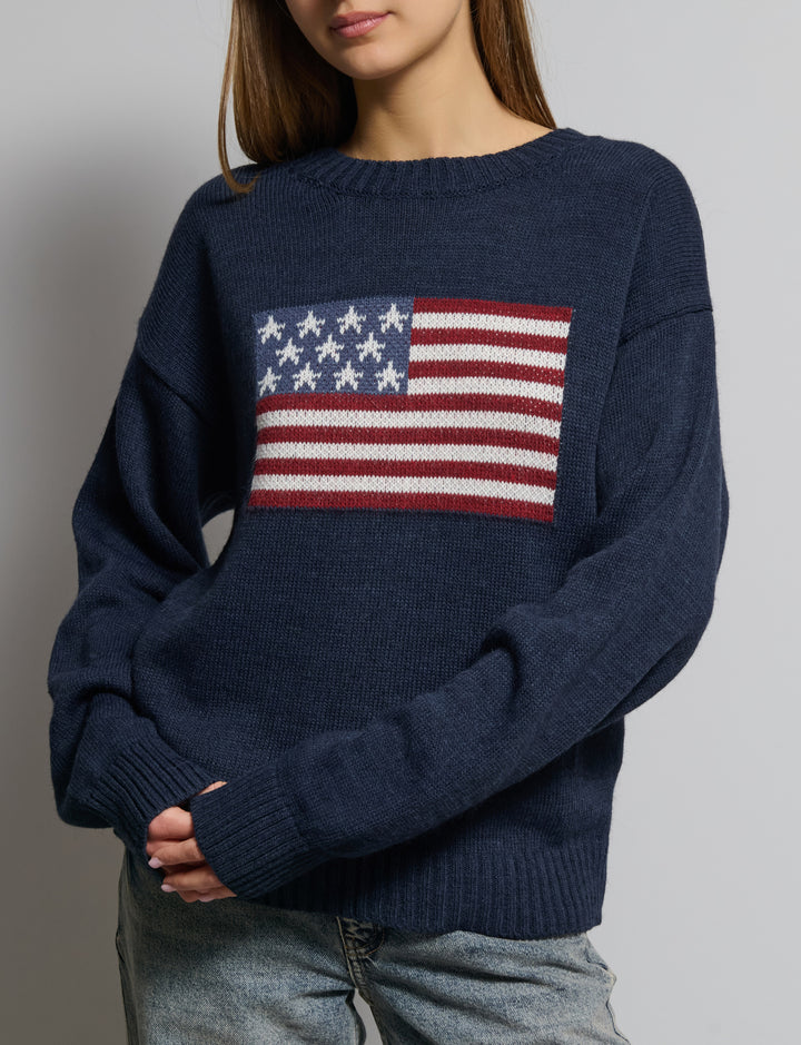 Maglione intarsio bandiera