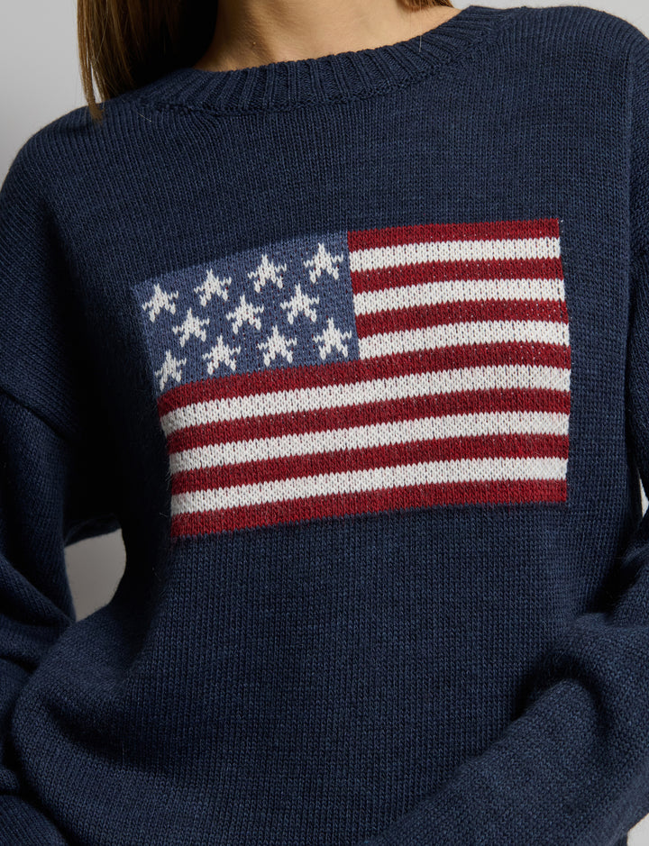 Maglione intarsio bandiera