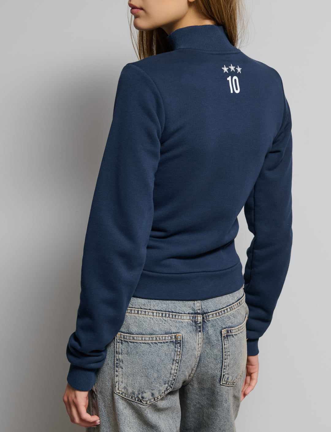 Felpa stampata collo alto