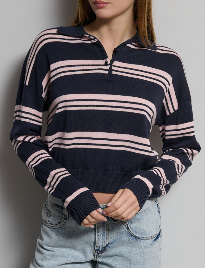 Polo in maglia a righe