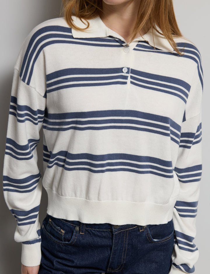 Polo in maglia a righe